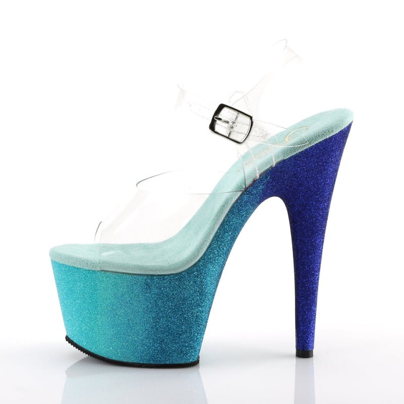 Talons Pleaser Adore-708OMBRE Femme Turquoise | FRANCE FRBYIGJR