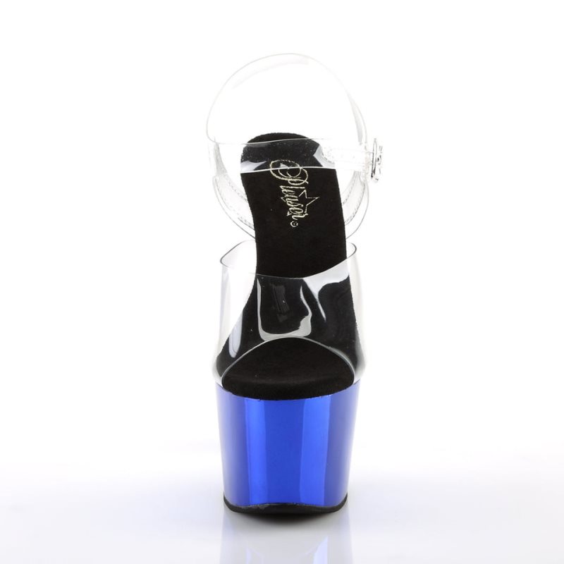 Talons Pleaser Adore-708 Femme Bleu | FRANCE FRKGSFCQ