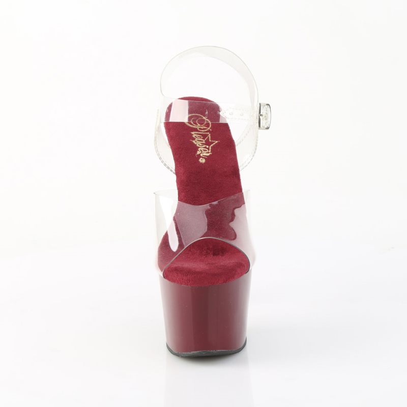 Talons Pleaser Adore-708 Femme Bordeaux | FRANCE FRVOWXRT