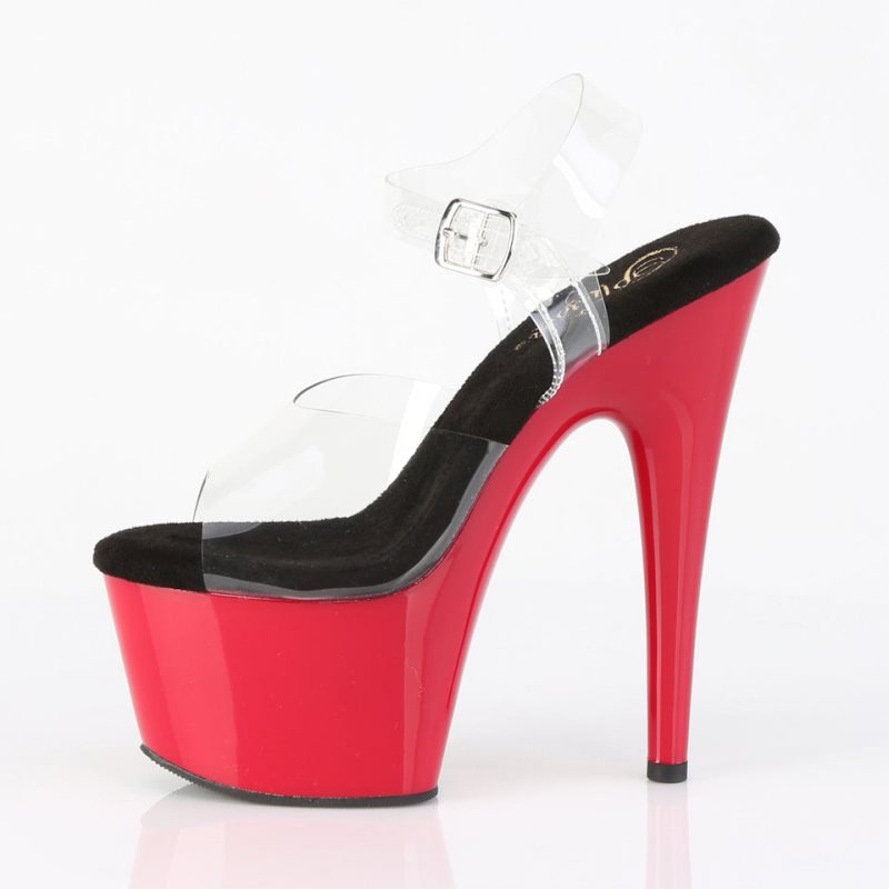 Talons Pleaser Adore-708 Femme Noir Rouge | PARIS FRXUPNFB