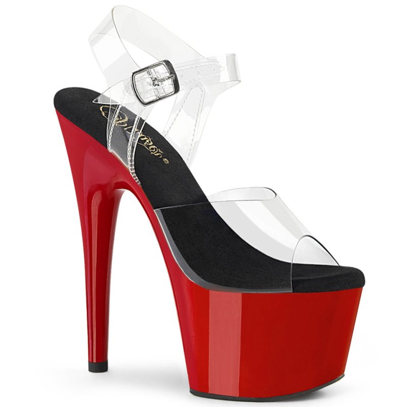 Talons Pleaser Adore-708 Femme Noir Rouge | PARIS FRXUPNFB