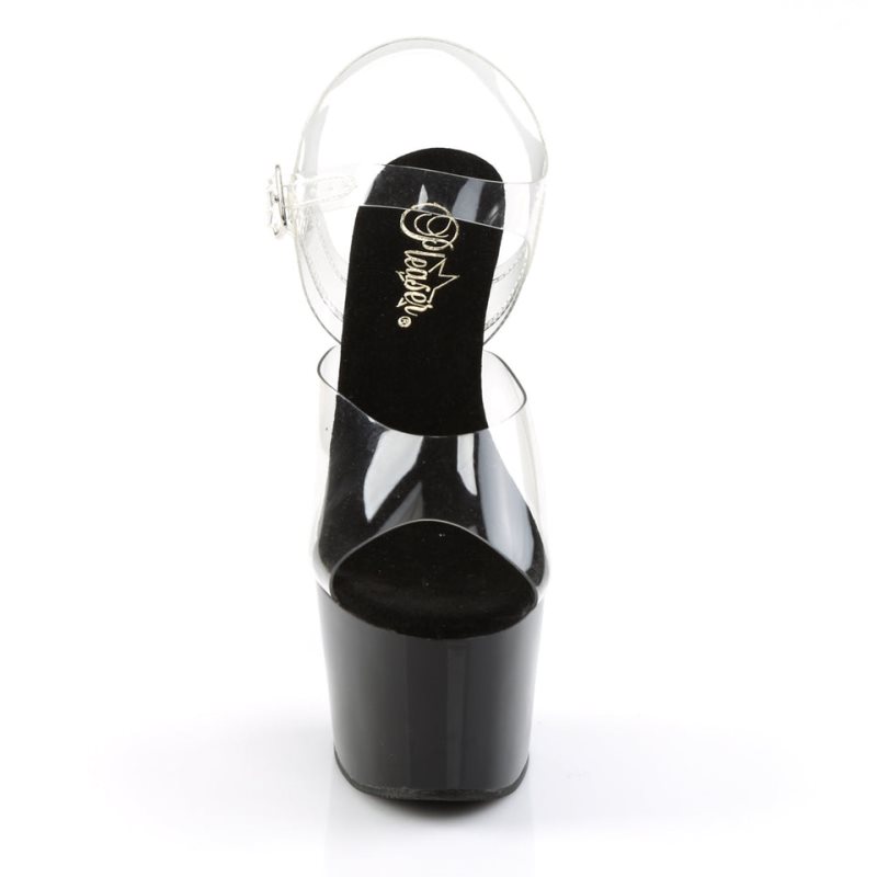 Talons Pleaser Adore-708 Femme Noir | FRANCE FRYTRPXI