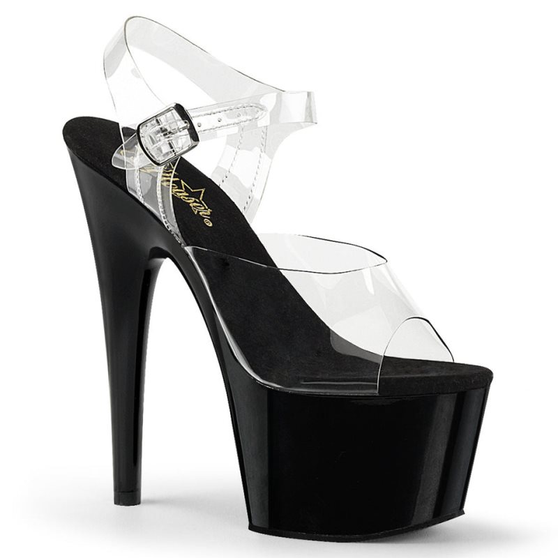 Talons Pleaser Adore-708 Femme Noir | FRANCE FRYTRPXI