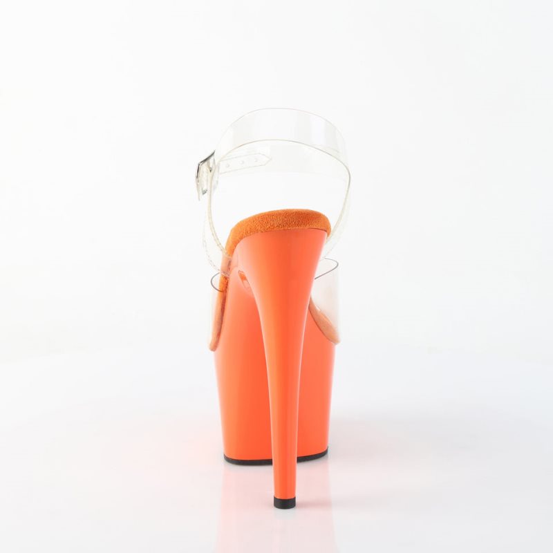 Talons Pleaser Adore-708 Femme Orange | FRANCE FRTDPUMW