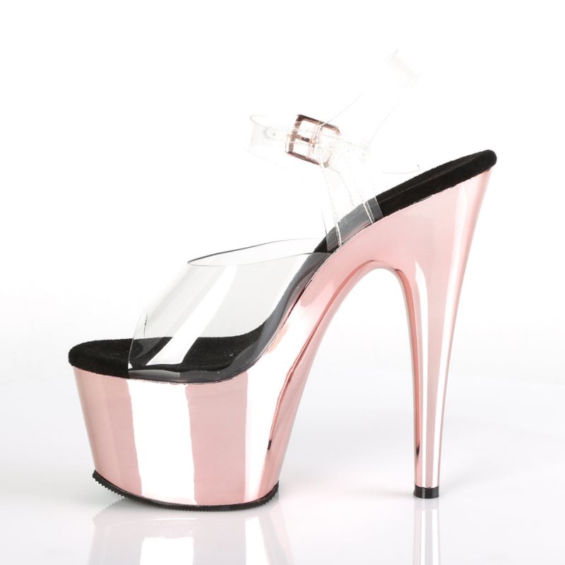 Talons Pleaser Adore-708 Femme Rose Doré | PARIS FRFSLMGE