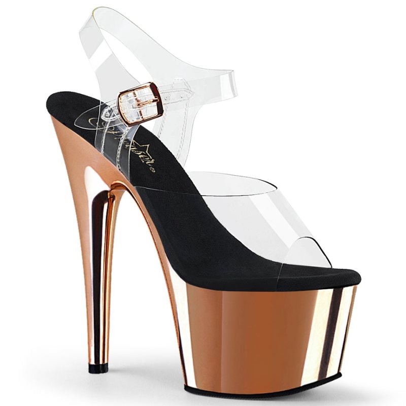 Talons Pleaser Adore-708 Femme Rose Doré | PARIS FRFSLMGE