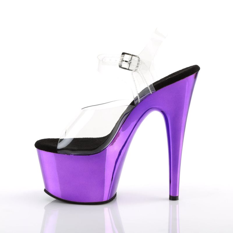 Talons Pleaser Adore-708 Femme Violette | FRANCE FRXSLRPQ