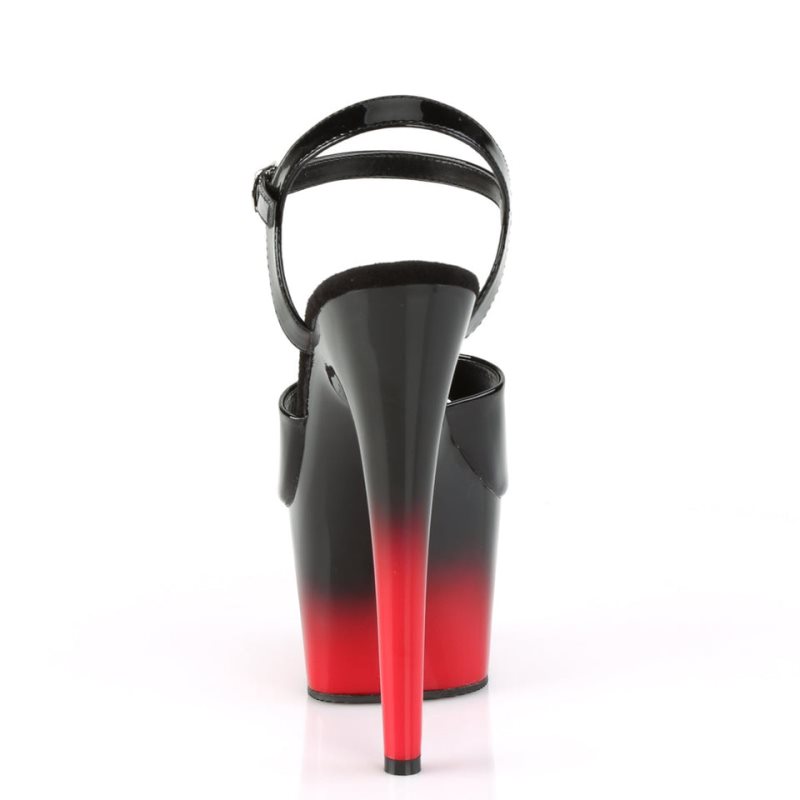 Talons Pleaser Adore-709BR-H Femme Noir Rouge | FRANCE FRRBYNWV