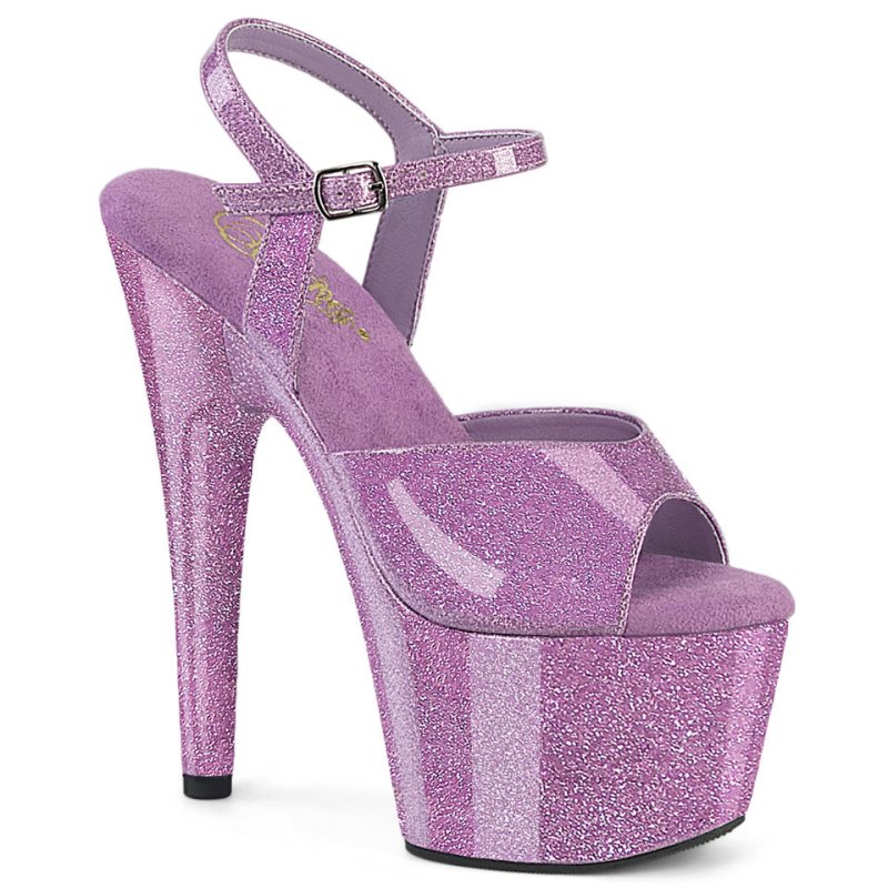 Talons Pleaser Adore-709GP Glitter Femme Violette | FRANCE FRMXICQO