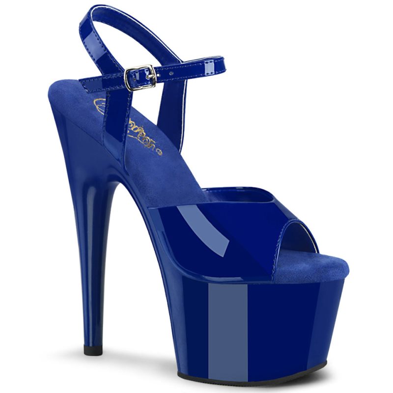 Talons Pleaser Adore-709 Femme Bleu | FRANCE FRLFDTYW