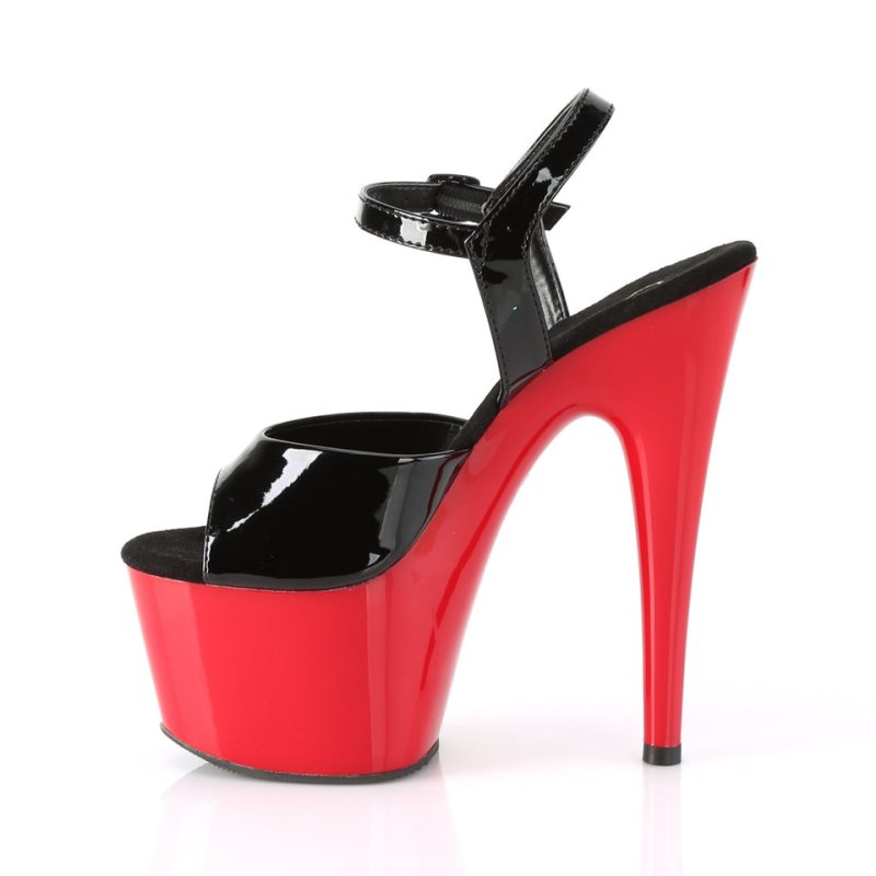 Talons Pleaser Adore-709 Femme Noir Rouge | FRANCE FRDUEXSG