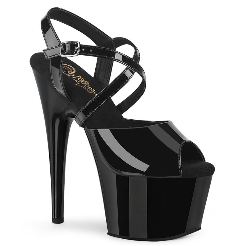 Talons Pleaser Adore-724 Femme Noir | PARIS FRNVKGOD