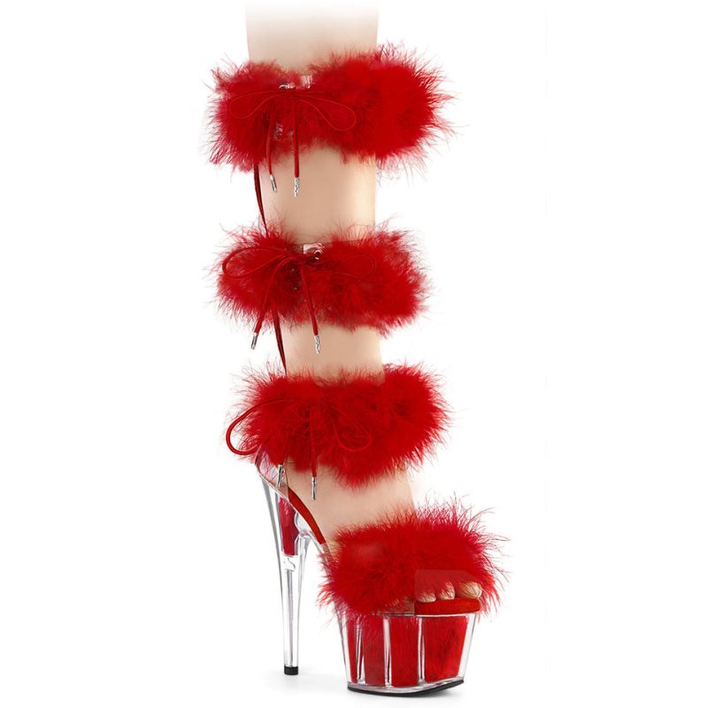 Talons Pleaser Adore-728F Femme Rouge | FRANCE FRUBQNTK