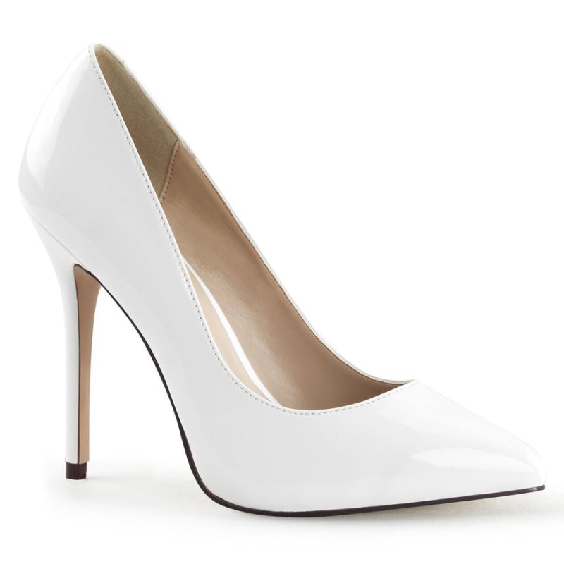 Talons Pleaser Amuse-20 Femme Blanche | PARIS FRYRTENV