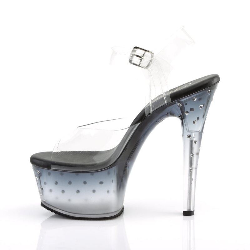 Talons Pleaser Aspire-608STD Femme Noir | PARIS FRQBAETP