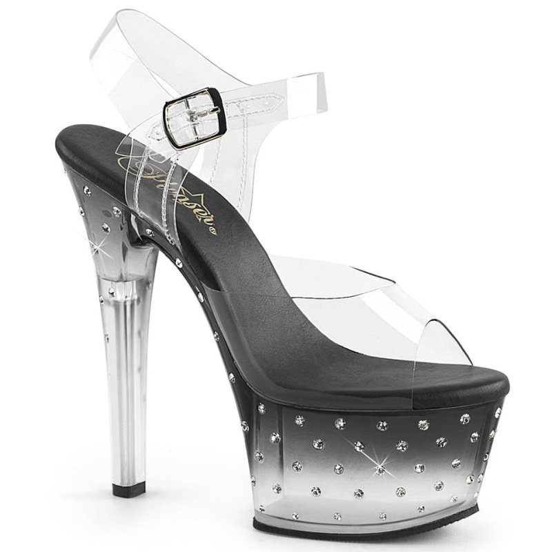 Talons Pleaser Aspire-608STD Femme Noir | PARIS FRQBAETP