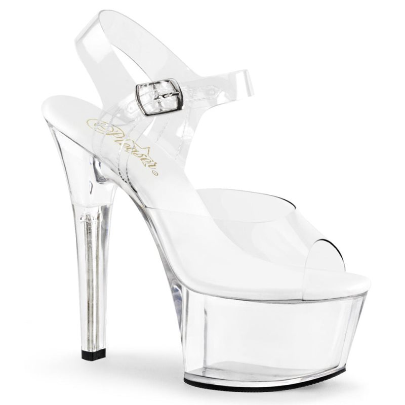 Talons Pleaser Aspire-608 Femme Clear | PARIS FRTDSUFW