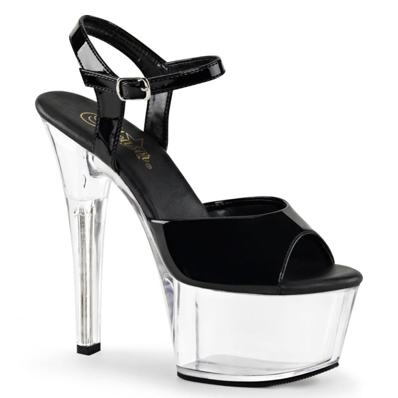 Talons Pleaser Aspire-609 Femme Noir | FRANCE FRRPQJGN