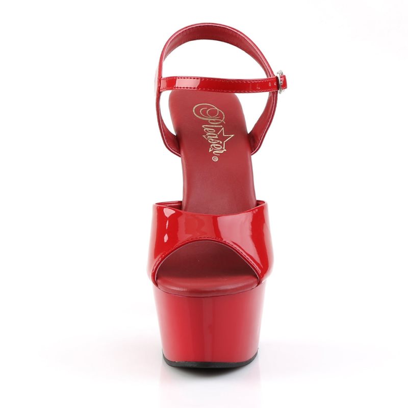 Talons Pleaser Aspire-609 Femme Rouge | FRANCE FRWYPDLE