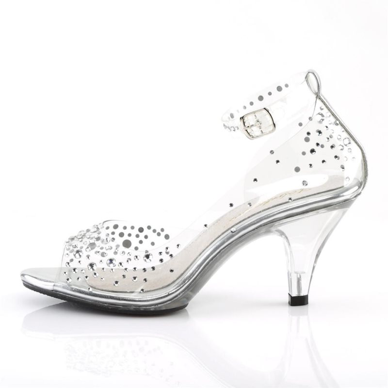 Talons Pleaser Belle-330RS Femme Clear | FRANCE FRCVKOQY