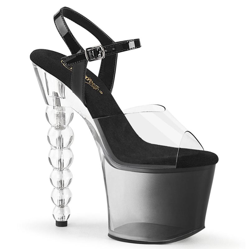 Talons Pleaser Bliss-708-1BC Femme Noir | FRANCE FRYGZHFW