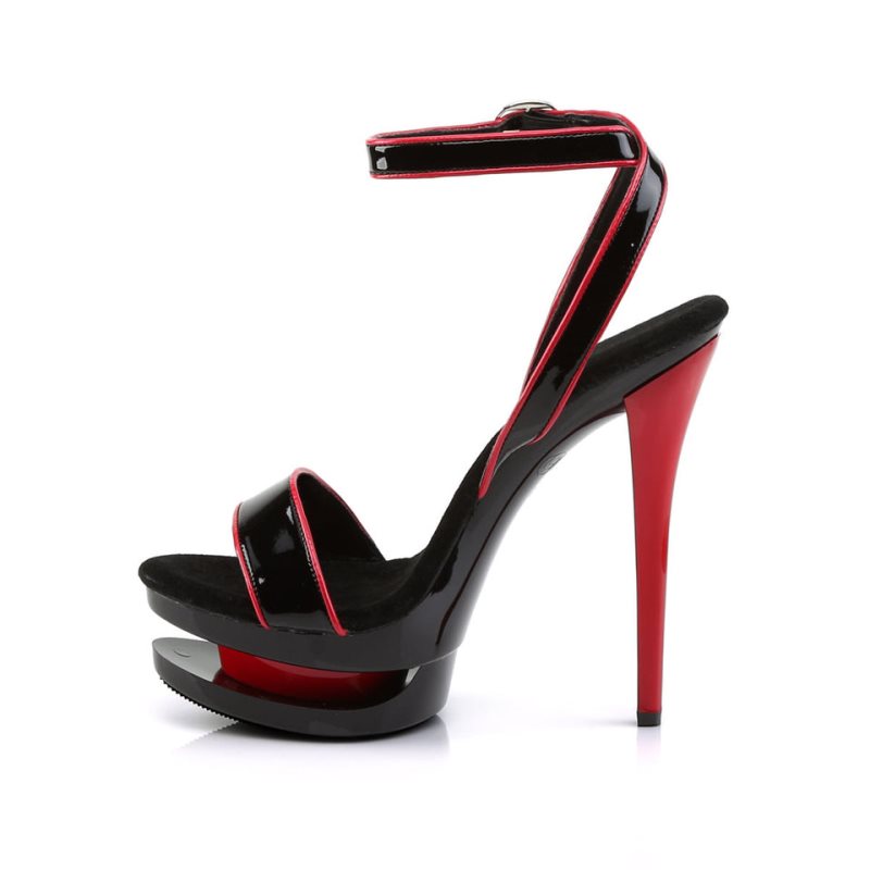 Talons Pleaser Blondie-631-2 Femme Noir Rouge | FRANCE FRZBPTEI