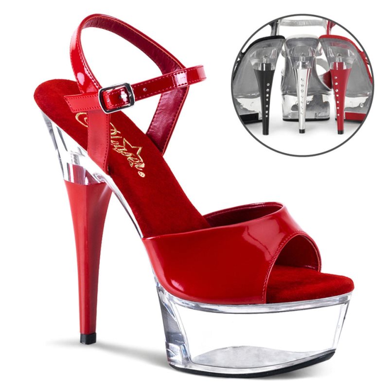 Talons Pleaser Captiva-609 Femme Rouge | PARIS FRTUCNAY