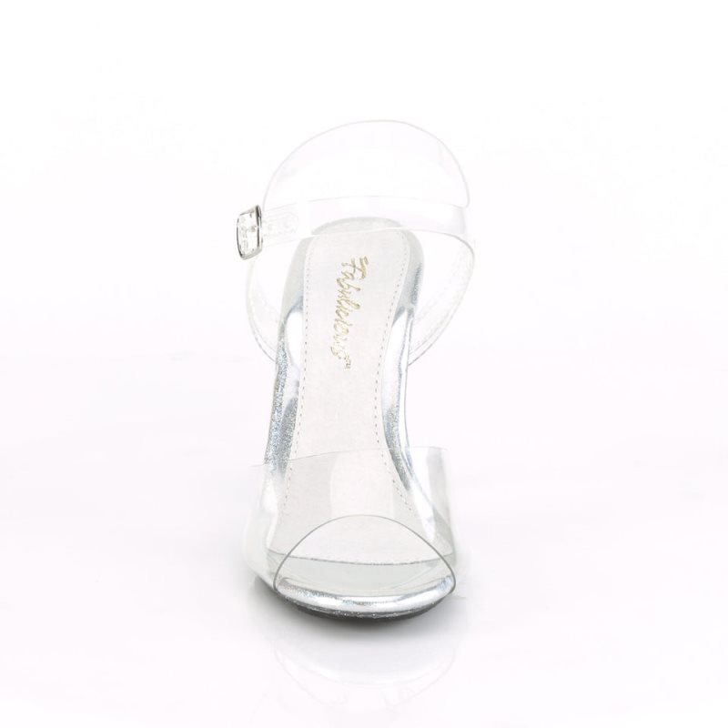 Talons Pleaser Caress-408MG Femme Clear | FRANCE FRXHEDYL