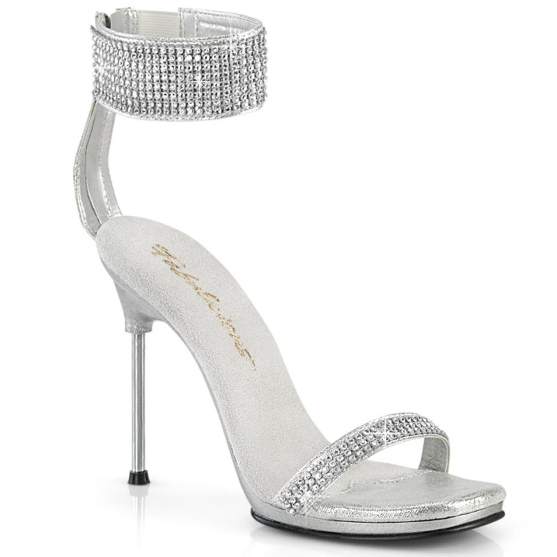 Talons Pleaser Chic-40 Femme Argent | PARIS FRPQKANO