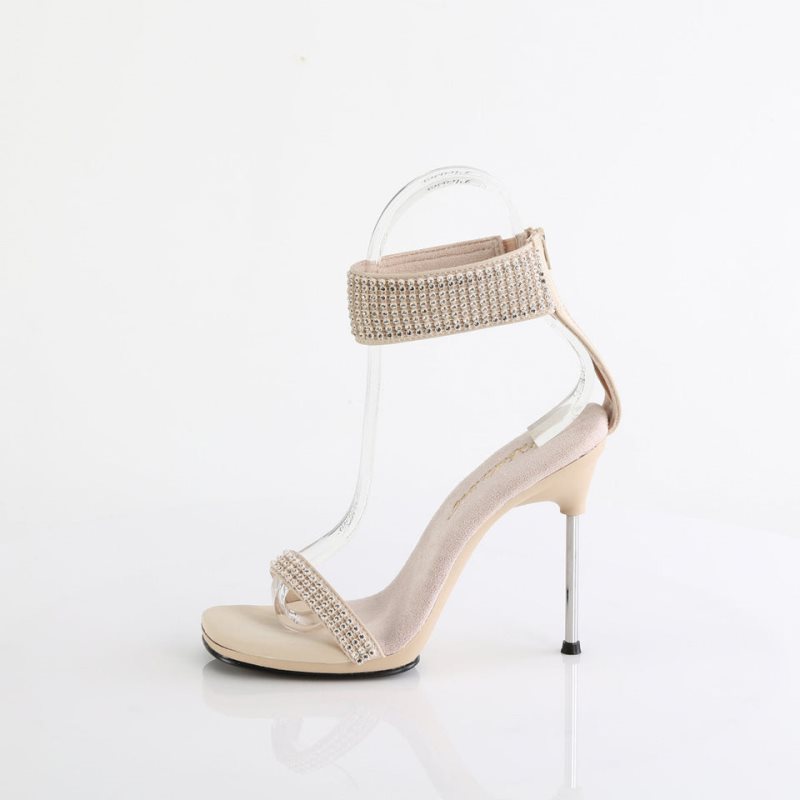 Talons Pleaser Chic-40 Femme Beige | FRANCE FRHEAZNO