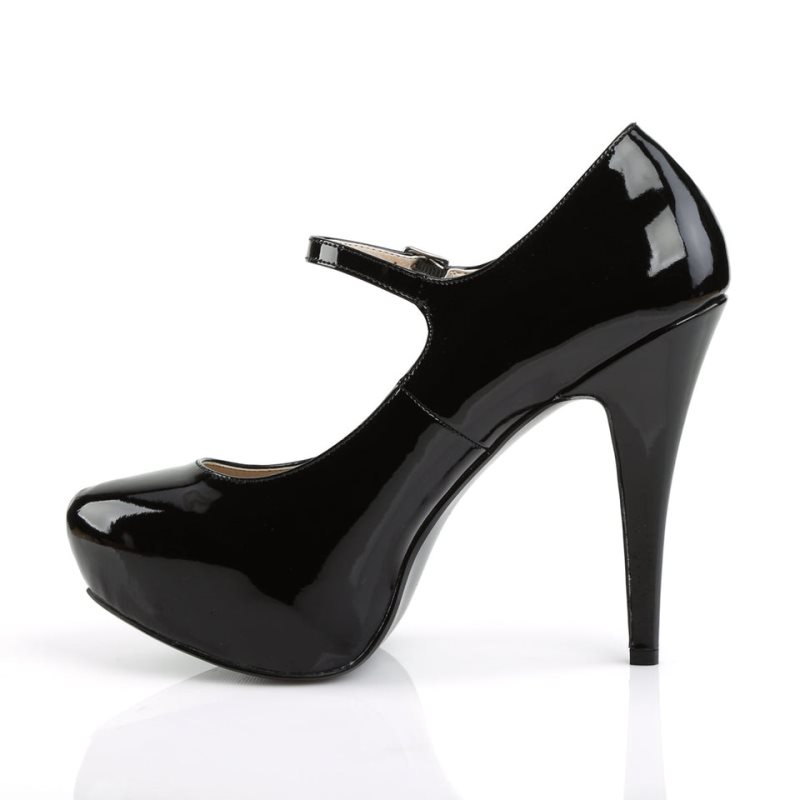 Talons Pleaser Chloe-02 Femme Noir | PARIS FRZNKDUP