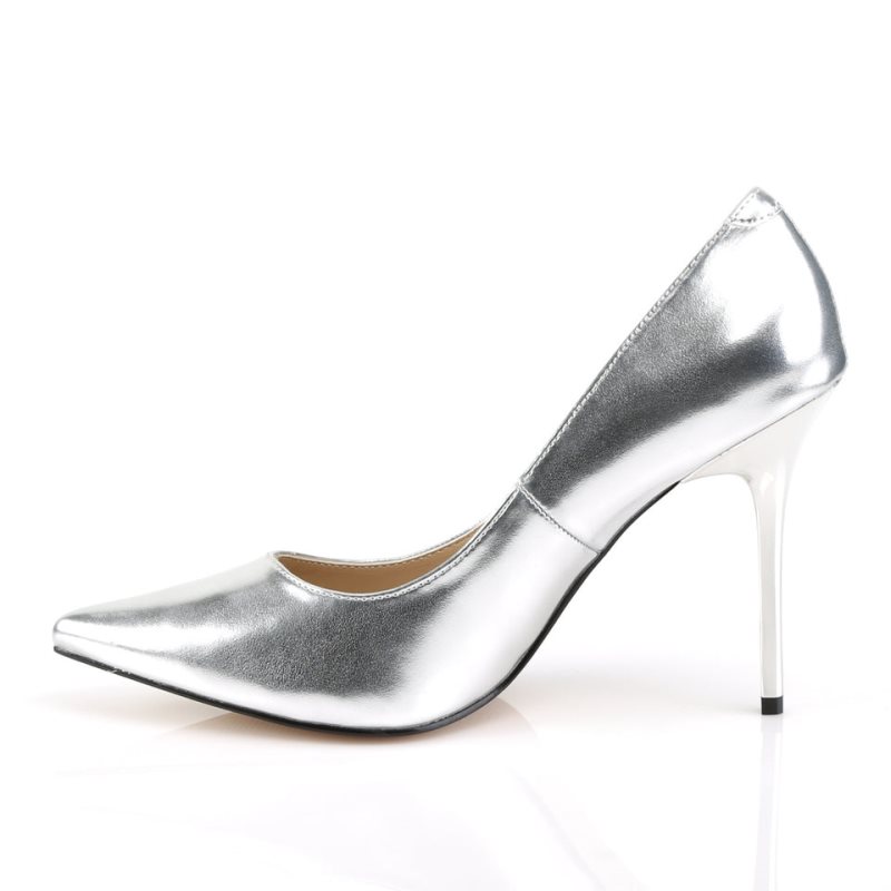 Talons Pleaser Classique-20 Femme Argent Metal | FRANCE FRACHUQY