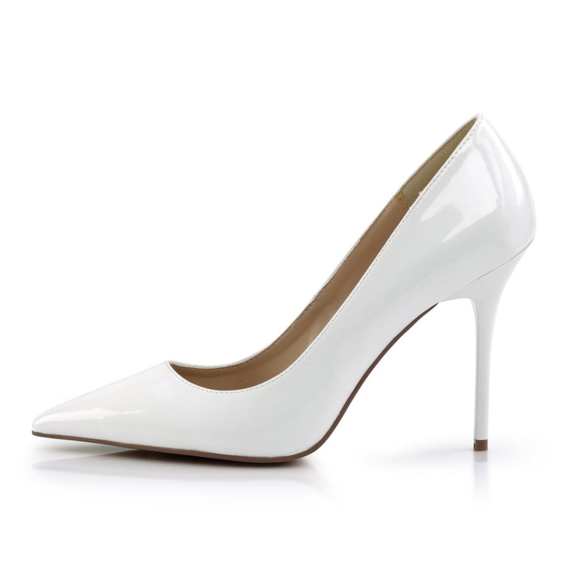 Talons Pleaser Classique-20 Femme Blanche | PARIS FRMWDIKV