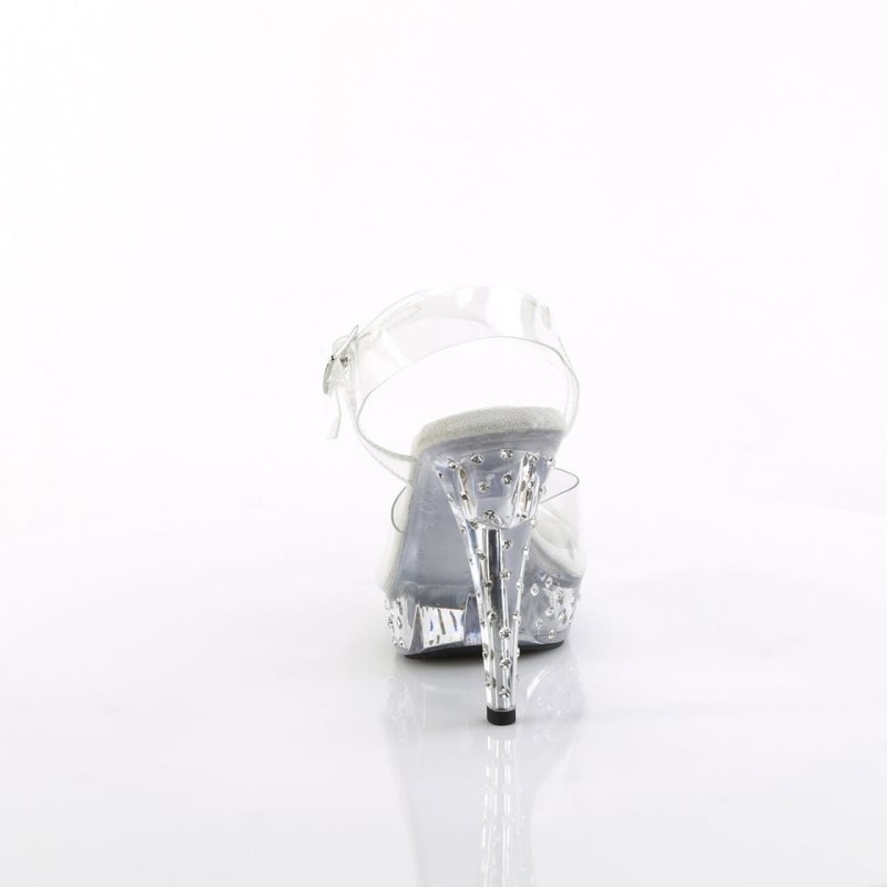 Talons Pleaser Cocktail-508SDT Femme Clear | FRANCE FRNIOBGC