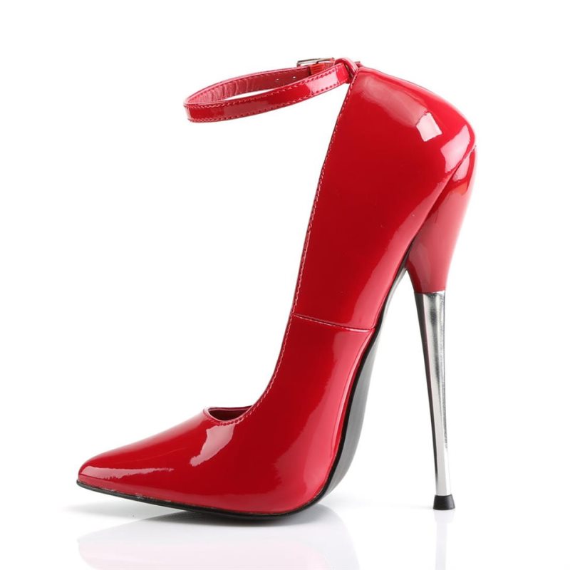 Talons Pleaser Dagger-12 Femme Rouge | FRANCE FRQCFNZE