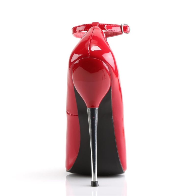 Talons Pleaser Dagger-12 Femme Rouge | FRANCE FRQCFNZE