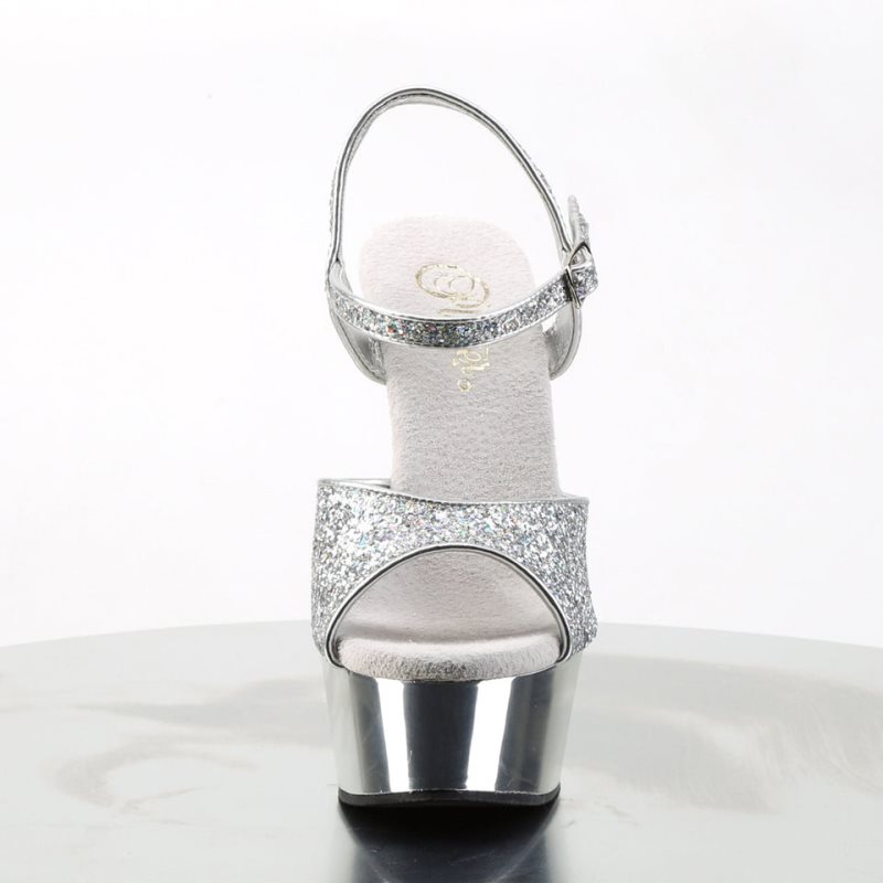 Talons Pleaser Delight-609G Femme Argent | FRANCE FRLSGIBX