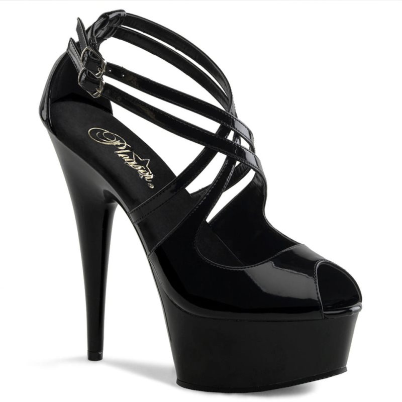 Talons Pleaser Delight-612 Femme Noir | PARIS FRFDXWNJ