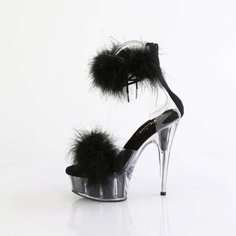 Talons Pleaser Delight-624F Femme Noir | FRANCE FRFHDVKE