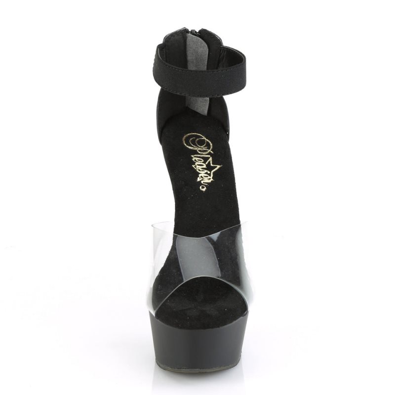 Talons Pleaser Delight-624 Femme Noir | FRANCE FRRSFHBX