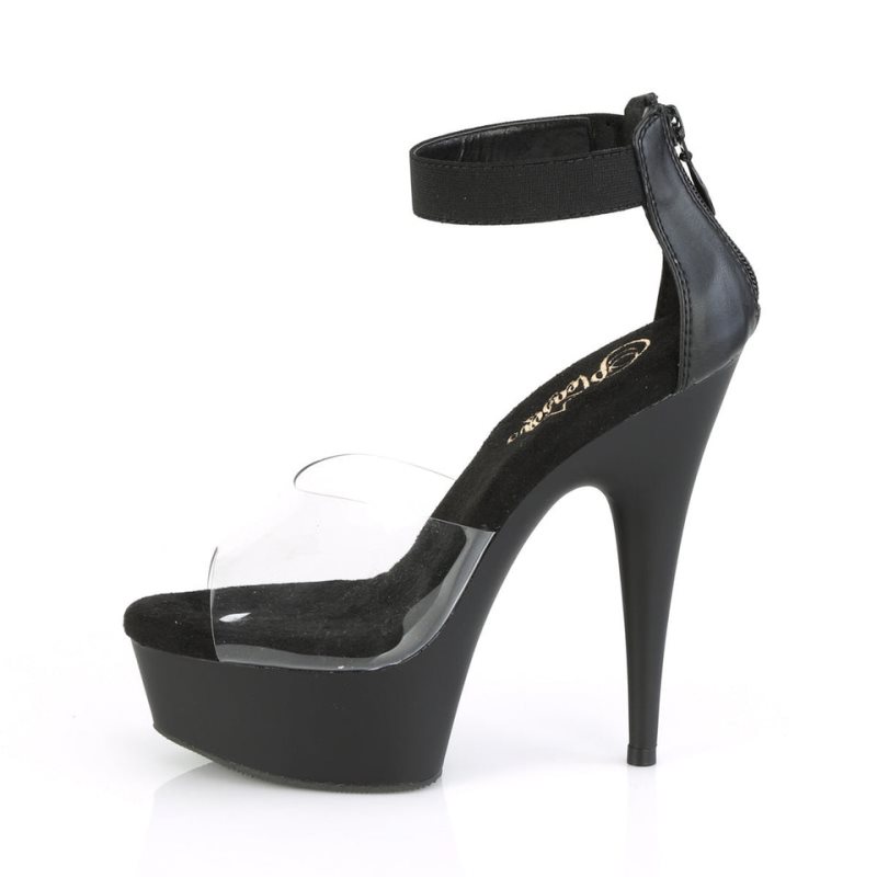 Talons Pleaser Delight-624 Femme Noir | FRANCE FRRSFHBX