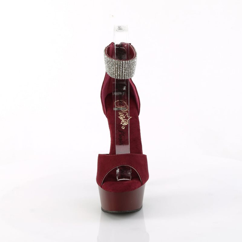 Talons Pleaser Delight-625 Femme Bordeaux | FRANCE FRWJHPSI