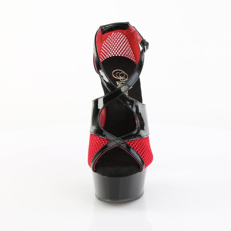 Talons Pleaser Delight-652-1 Femme Noir Rouge | PARIS FRSHKMBU