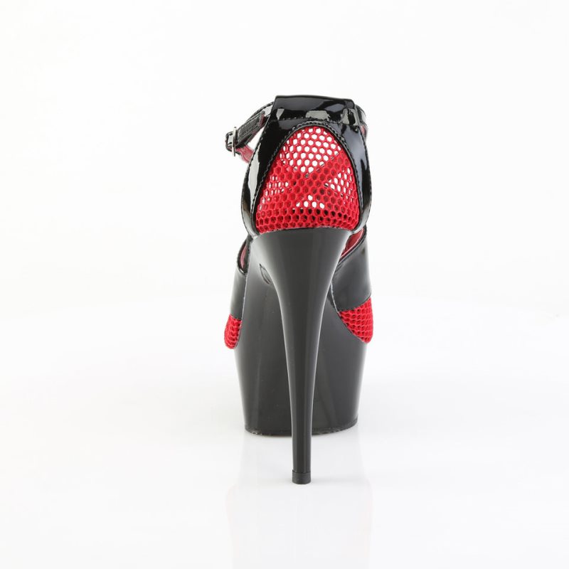 Talons Pleaser Delight-652-1 Femme Noir Rouge | PARIS FRSHKMBU