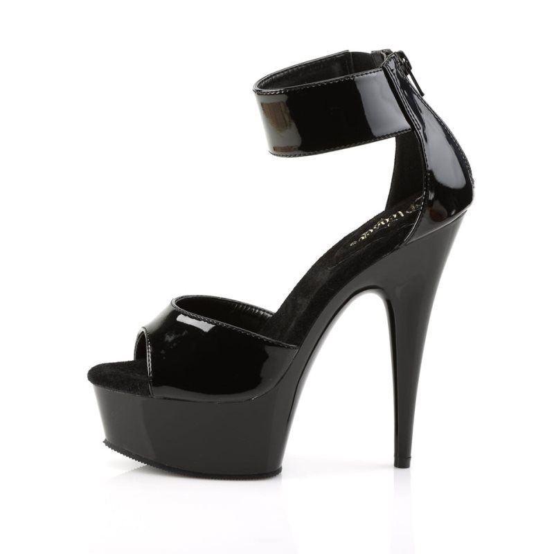 Talons Pleaser Delight-670-3 Femme Noir | FRANCE FRGLSEQN