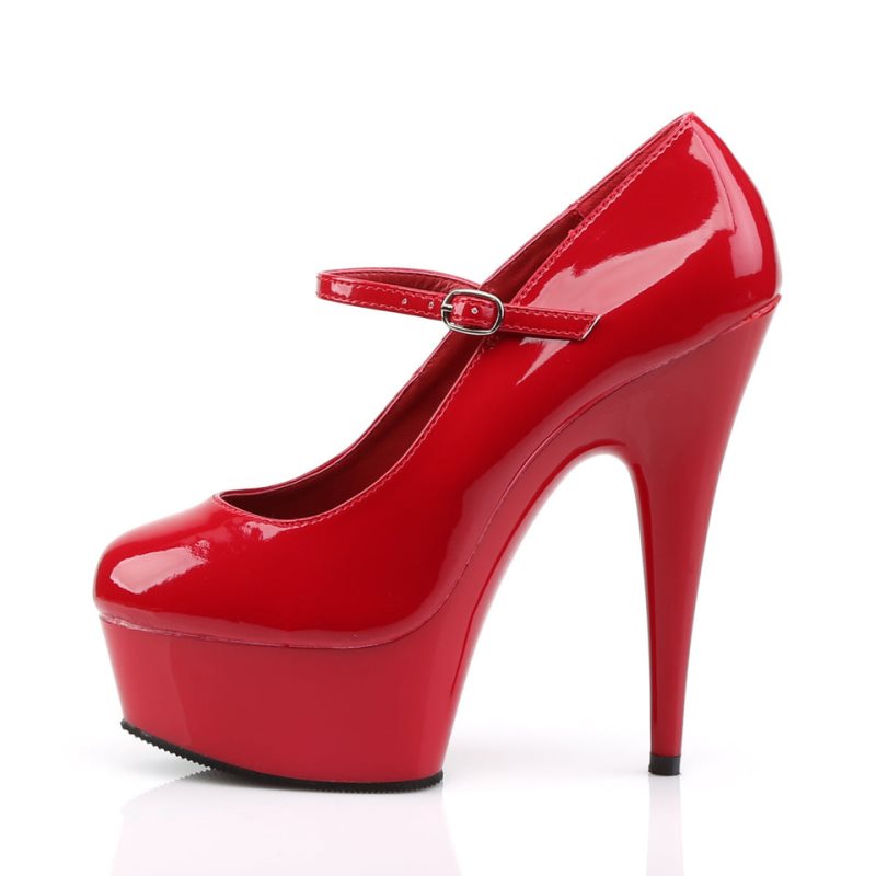 Talons Pleaser Delight-687 Femme Rouge | FRANCE FRLKWVYT