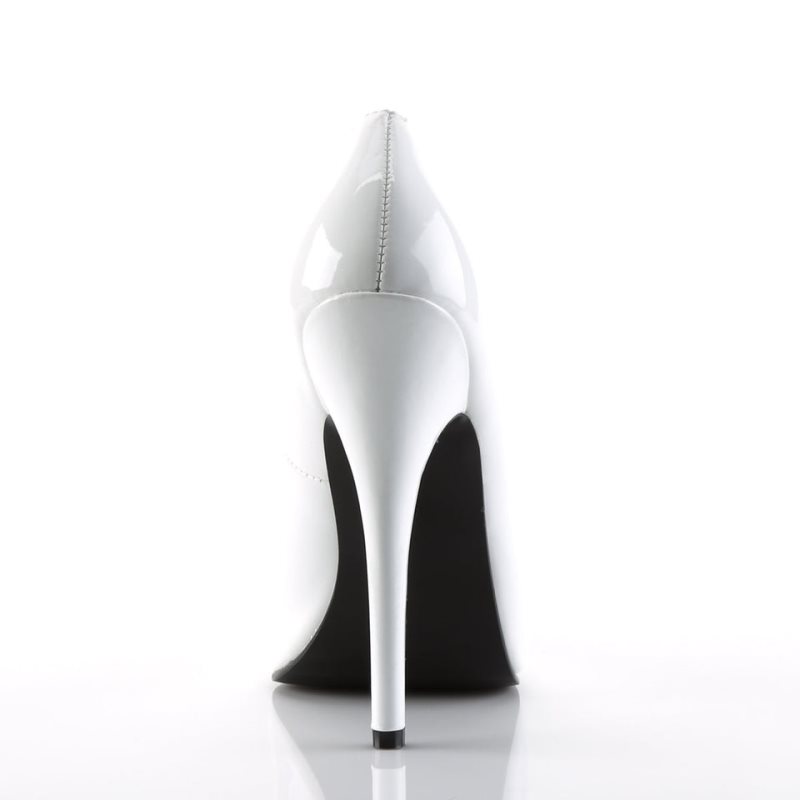 Talons Pleaser Domina-420 Femme Blanche | PARIS FRYNZEUO