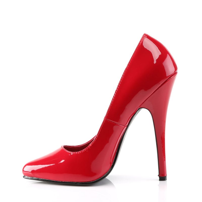 Talons Pleaser Domina-420 Femme Rouge | FRANCE FRLHJWVQ