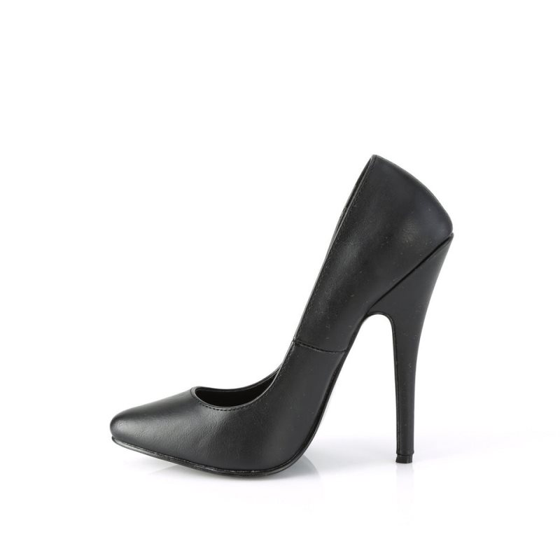 Talons Pleaser Domina-420 Vegan Leather Femme Noir | PARIS FROBNFIJ