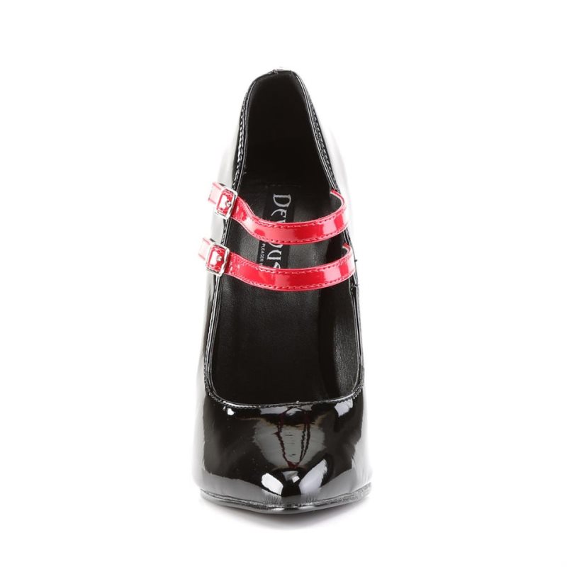 Talons Pleaser Domina-442 Femme Noir Rouge | FRANCE FRMREBWC